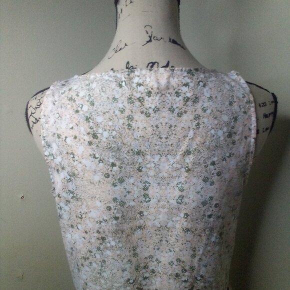 BCBG Generation Blouse Women S Sleeveless Lace Detail Lightweight Print Peach - Picture 11 of 15